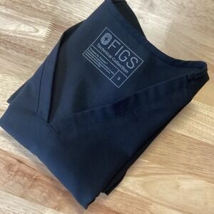 Ladies FIGS Casma Three Pocket Scrub Top -‎ FW1100- Small- Black- EUC